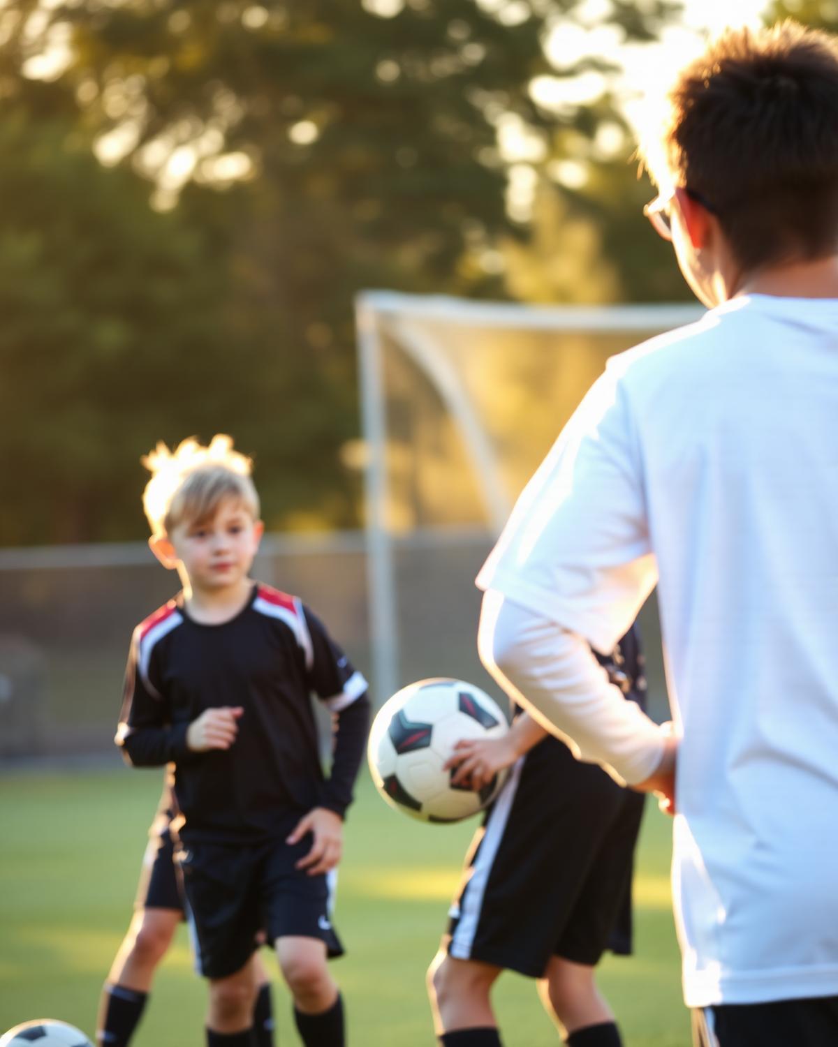 Coach training young players
